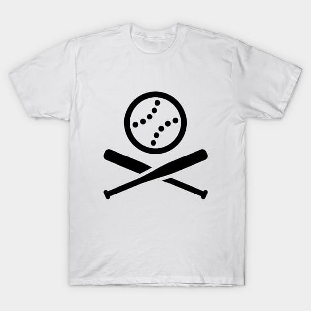 Baseball Softball Icon Pictogram (Black) T-Shirt by MrFaulbaum